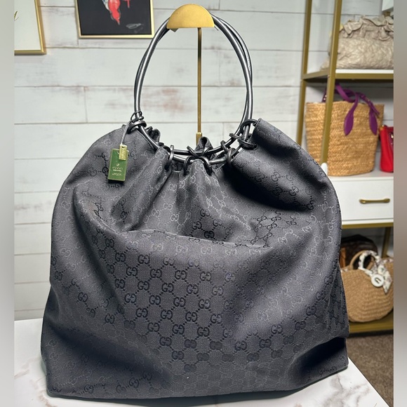Gucci Handbags - Gucci Canvas Bucket Bag